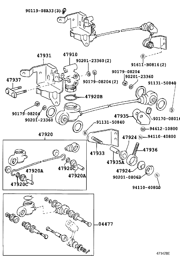 47311-37170 TUBE, FRONT BRAKE, NO.1 product image