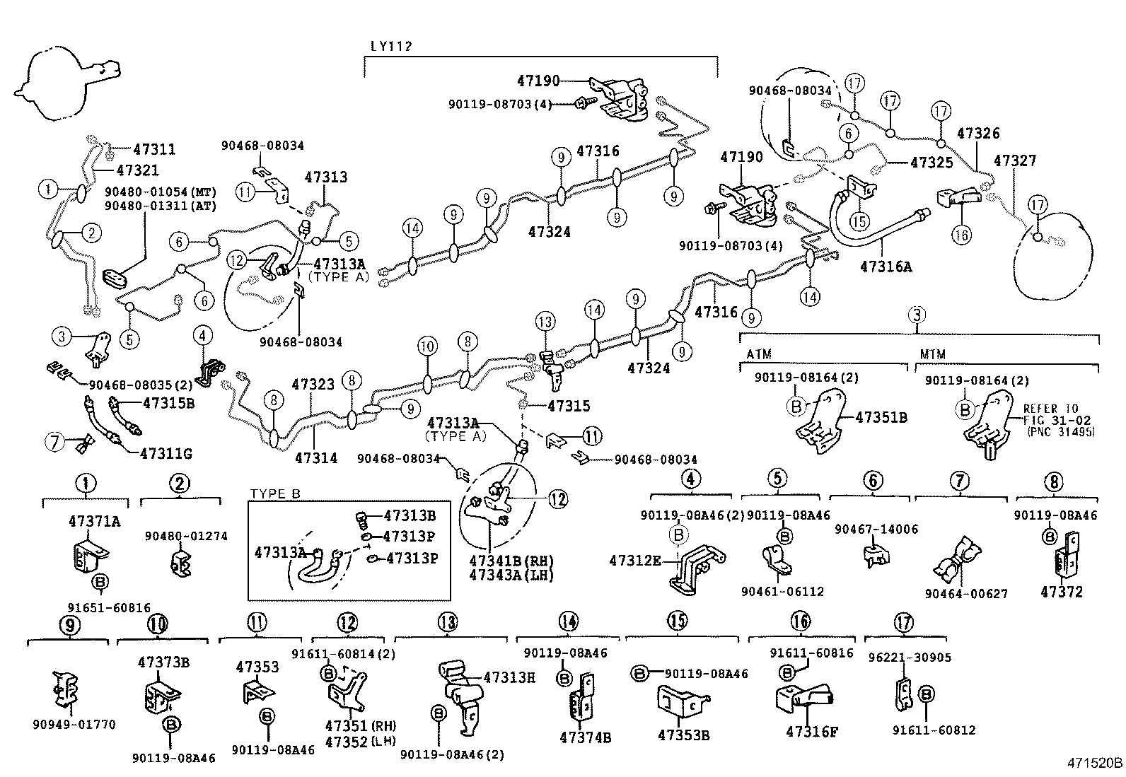47190-25010 VALVE ASSY, PROPORTIONING & BY-PASS product image