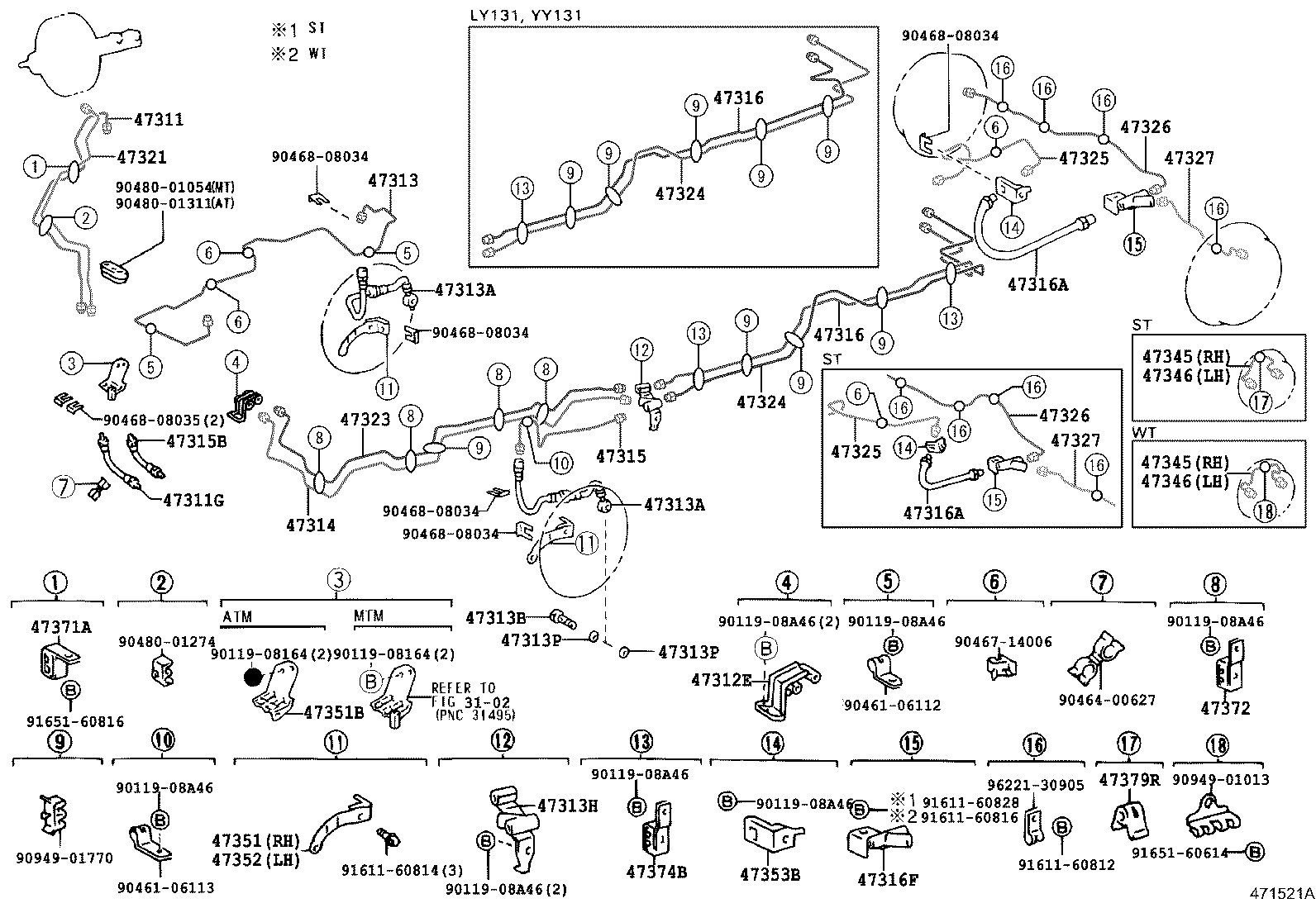 47190-25010 VALVE ASSY, PROPORTIONING & BY-PASS product image