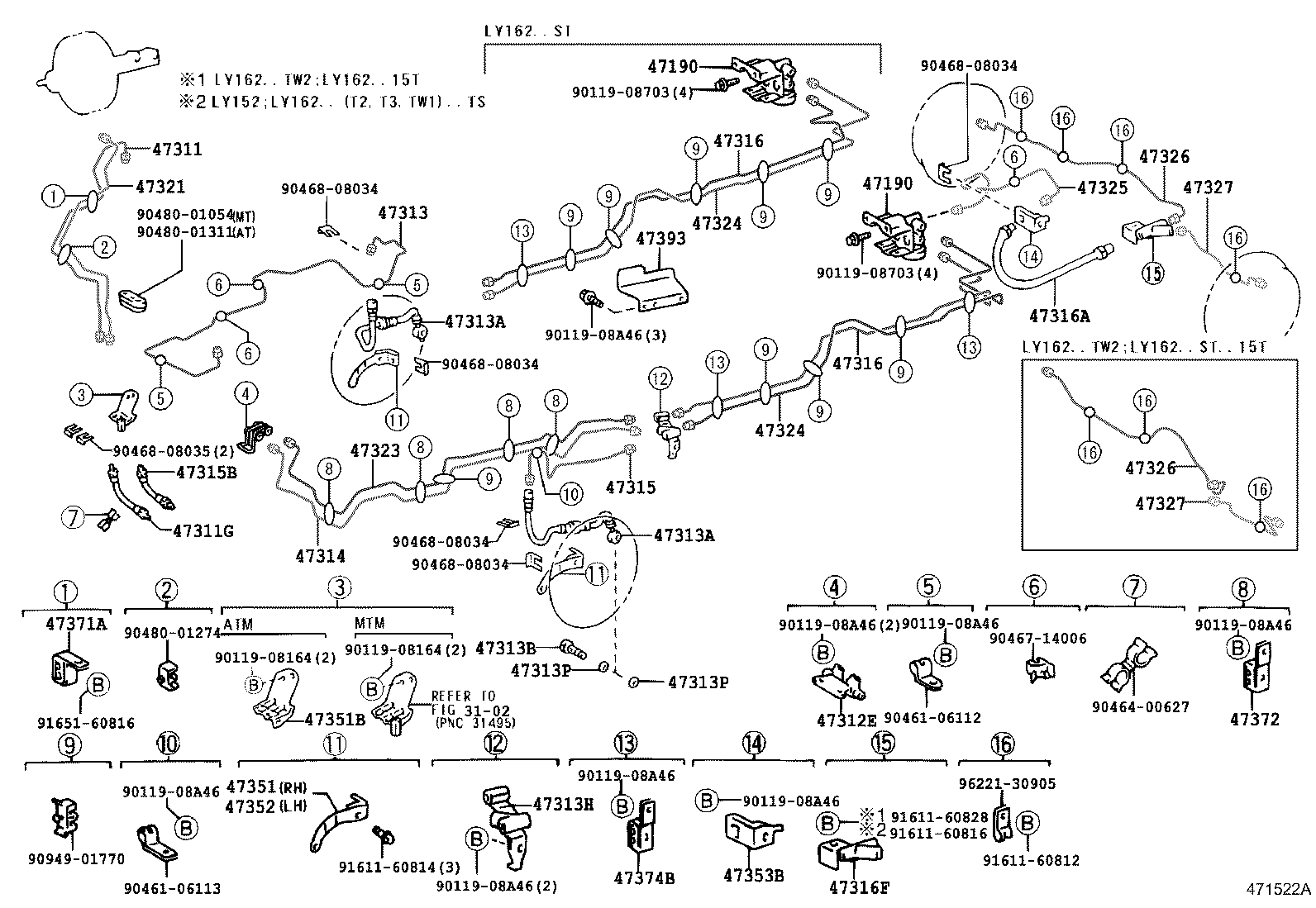 47190-25010 VALVE ASSY, PROPORTIONING & BY-PASS product image