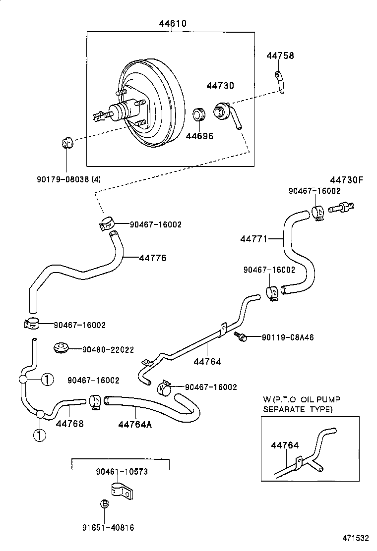 44610-37060 BOOSTER ASSY, BRAKE product image