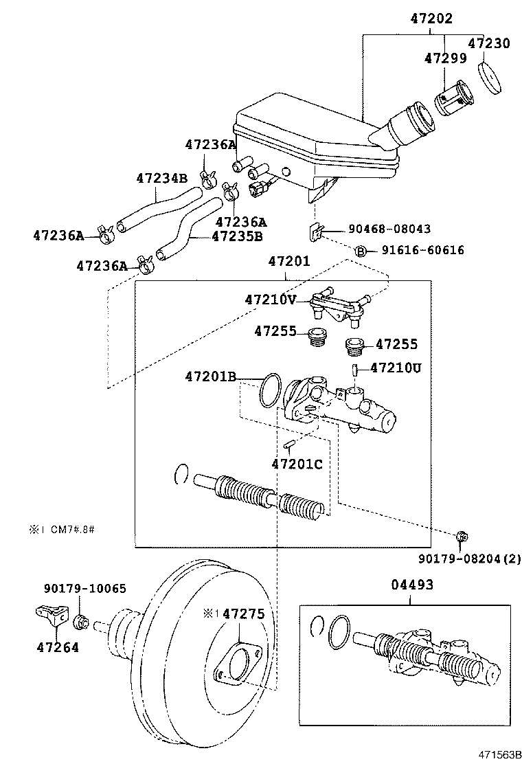 04493-27160 CYLINDER KIT, BRAKE MASTER product image