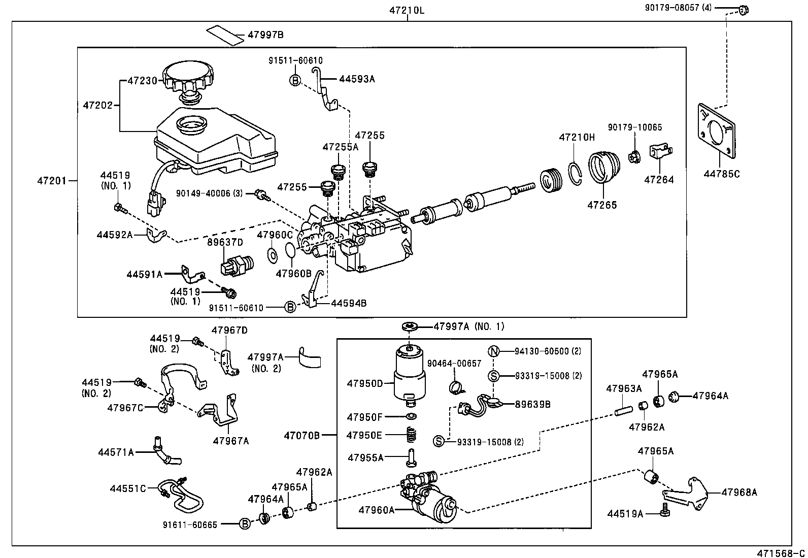47220-60140 RESERVOIR SUB-ASSY, BRAKE MASTER CYLINDER product image