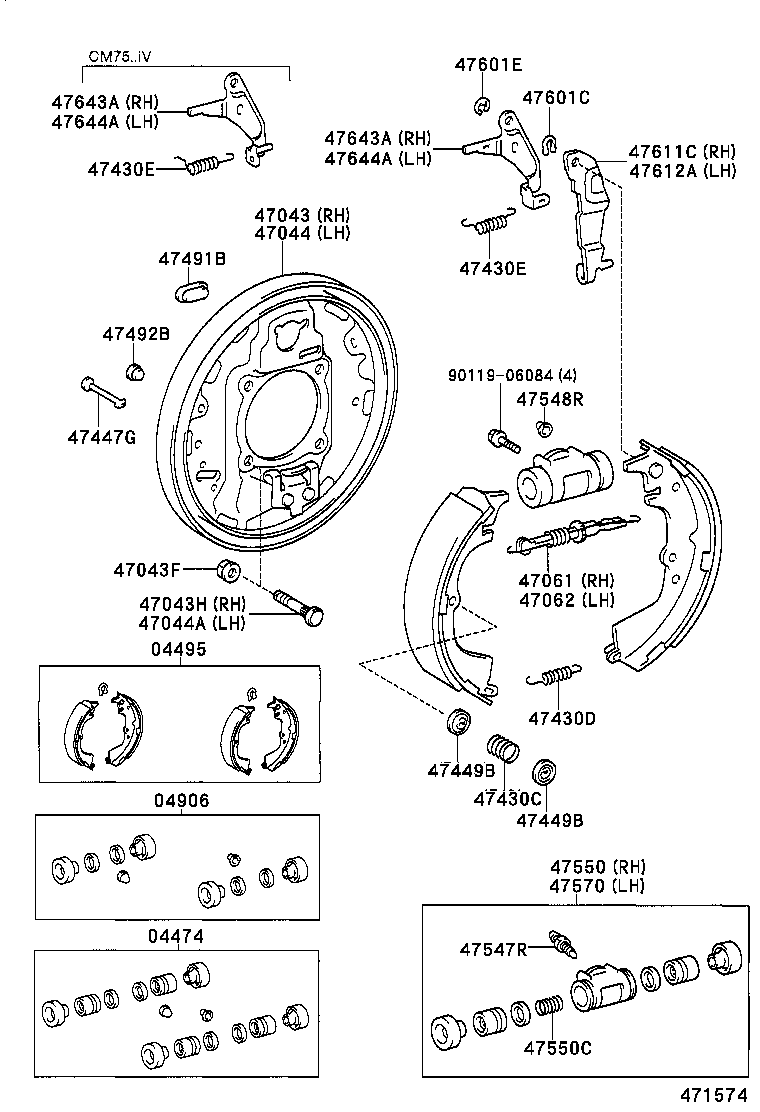 47550-28040 CYLINDER ASSY, REAR WHEEL BRAKE(FOR RH, FRONT OR UPPER) product image