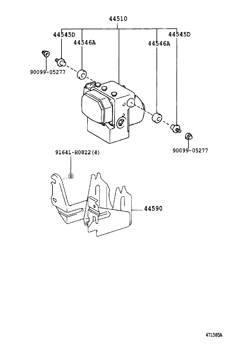 04477-27010 BUSH & BOOT KIT, LOAD SENSING SPRING product image