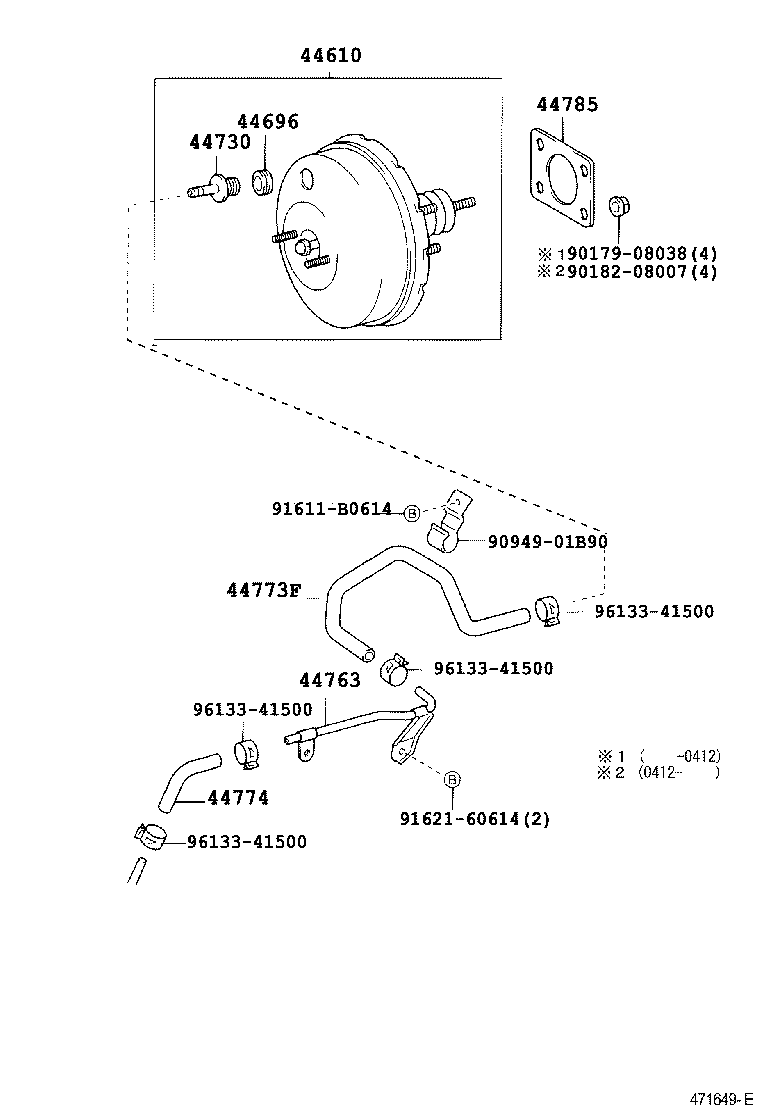 Toyota 44610-52030 BOOSTER ASSY, BRAKE