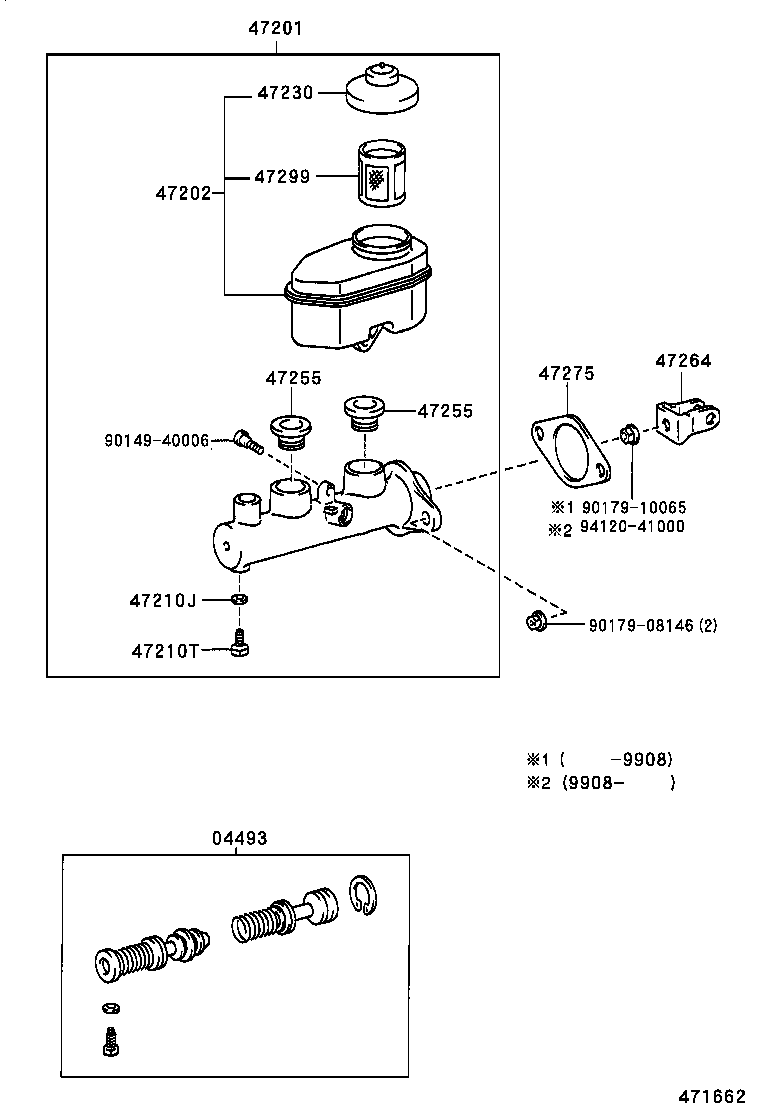04493-33130 CYLINDER KIT, BRAKE MASTER product image