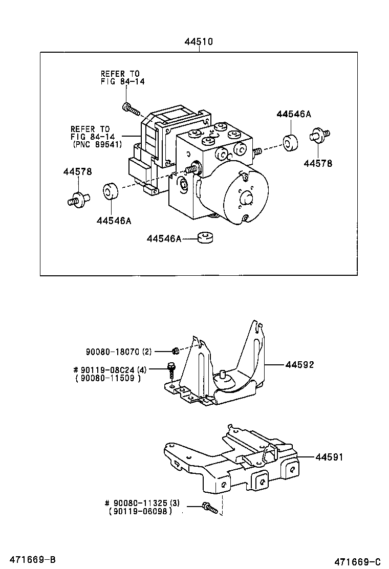 47311-07051 TUBE, FRONT BRAKE, NO.1 product image