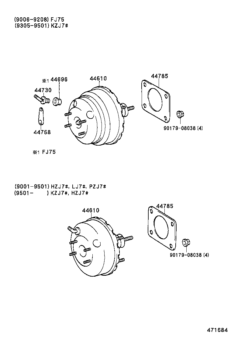 44610-60680 BOOSTER ASSY, BRAKE product image