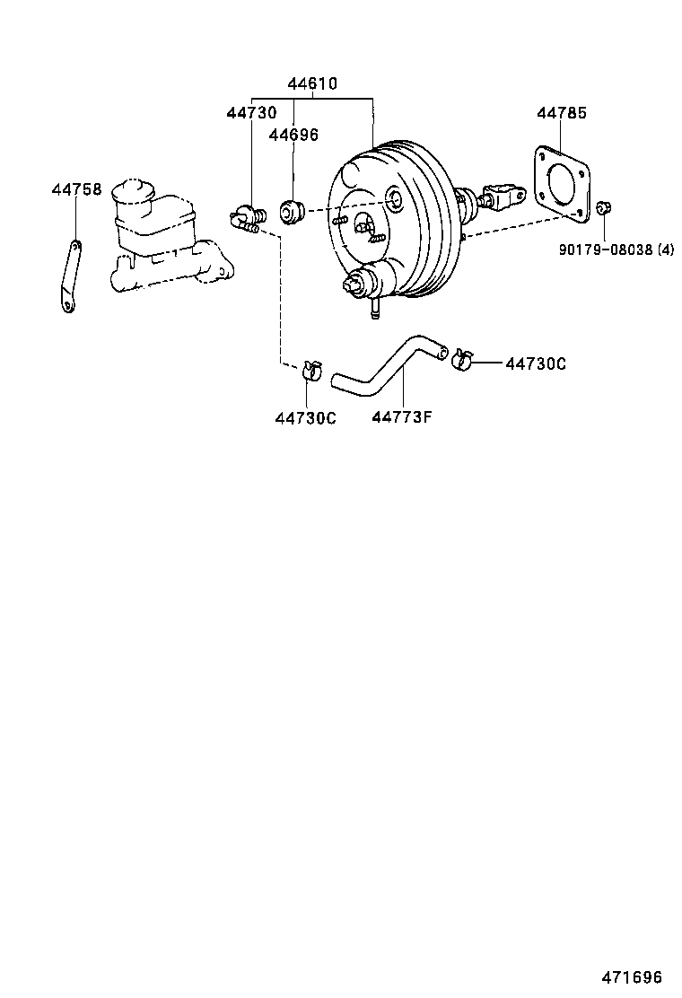 44610-46020 BOOSTER ASSY, BRAKE product image
