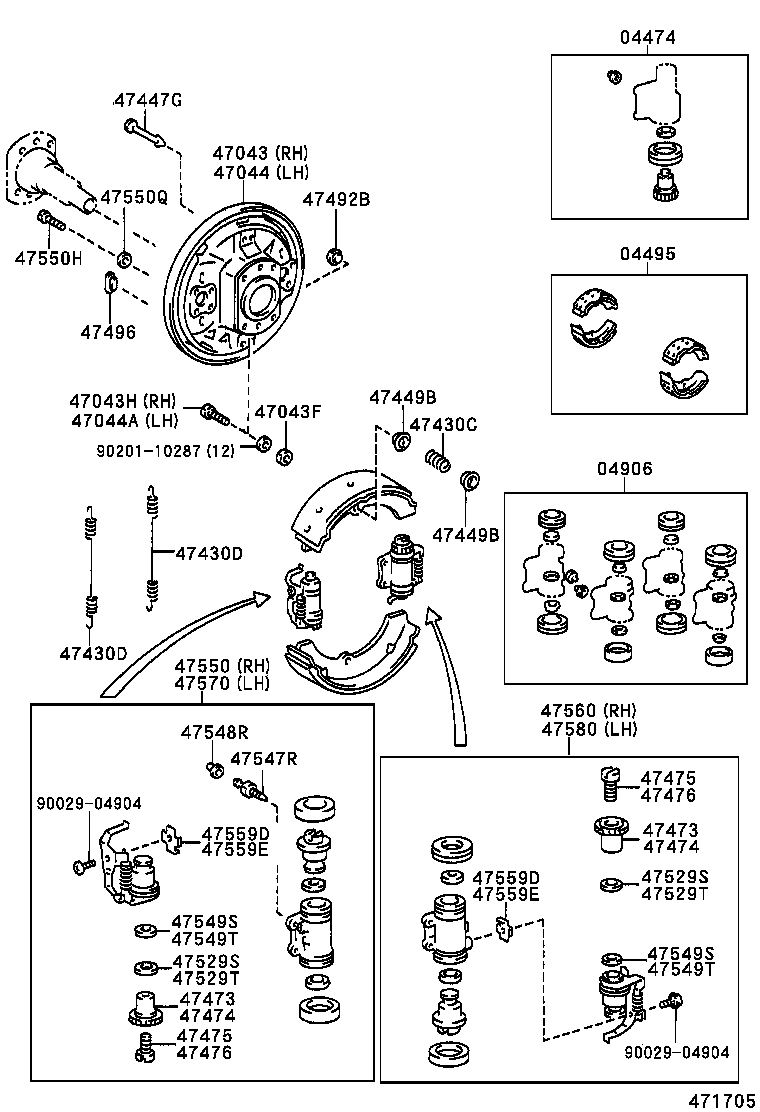 04474-36030 CYLINDER KIT, REAR WHEEL product image