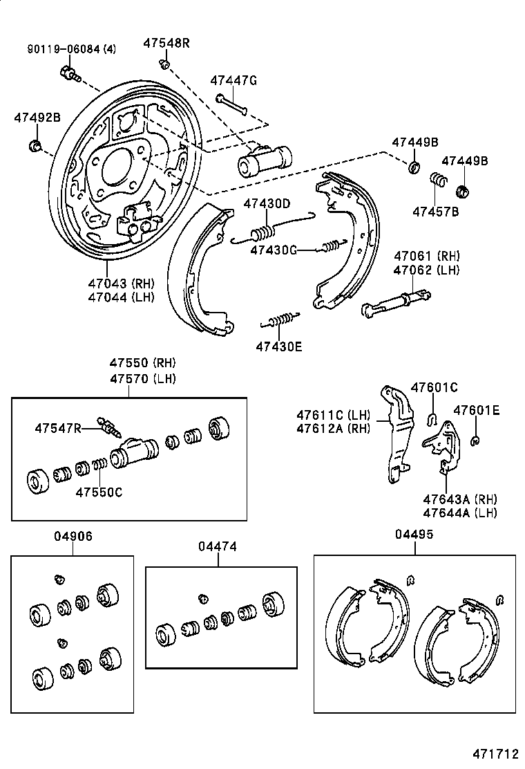 04474-20030 CYLINDER KIT, REAR WHEEL product image