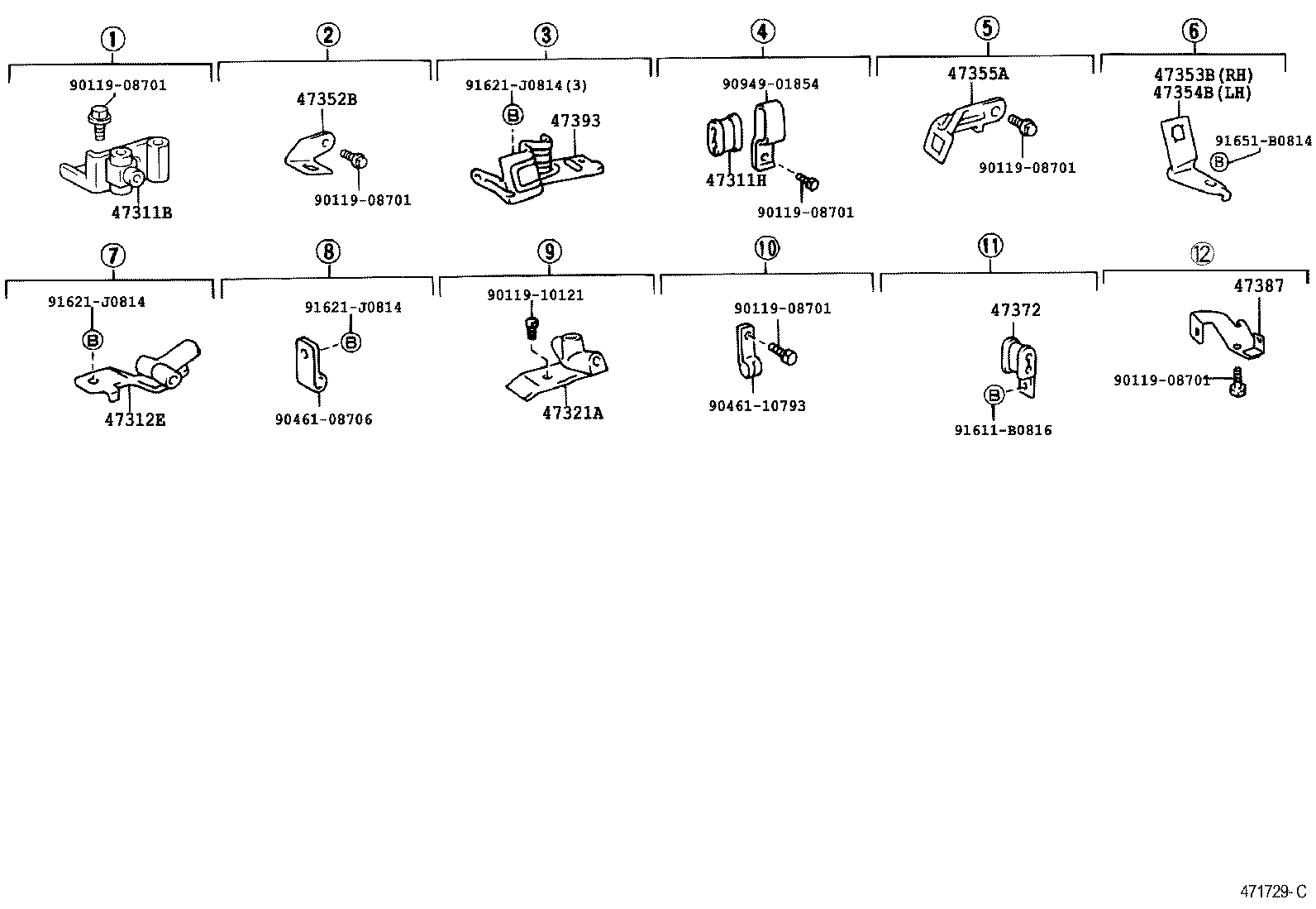 04477-60020 BUSH & BOOT KIT, LOAD SENSING SPRING product image