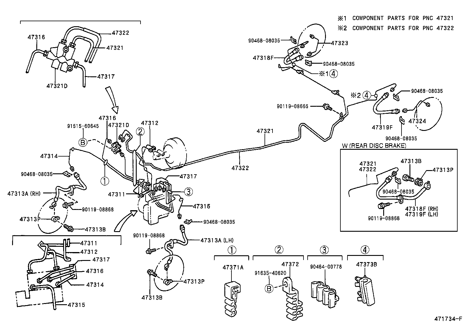 44545-42090 HOLDER, BRAKE ACTUATOR BOLT product image