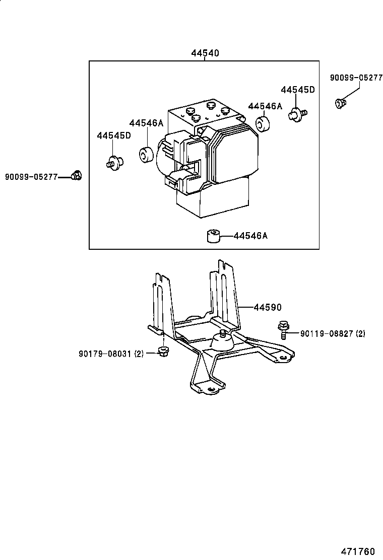 44571-33020 HOSE, BRAKE ACTUATOR, NO.2 product image
