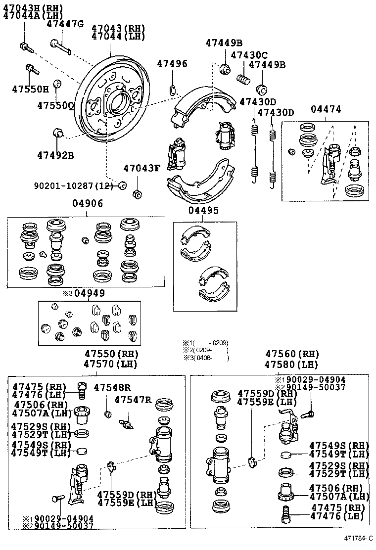 04468-37040 CYLINDER KIT, REAR WHEEL product image