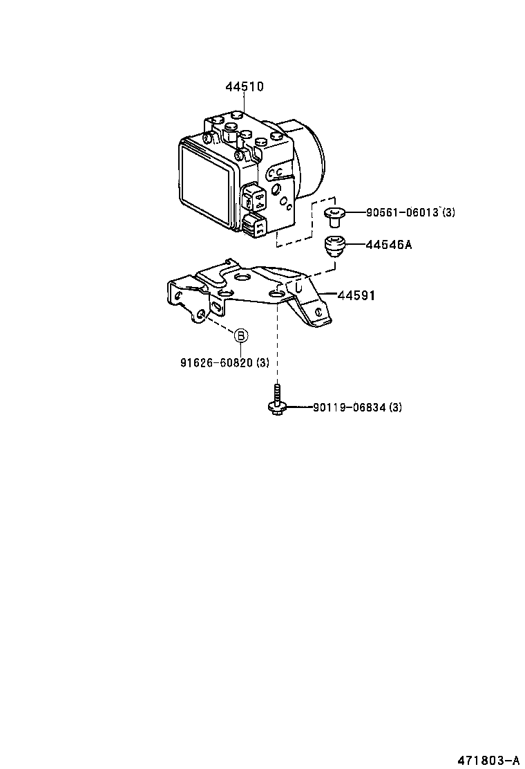 44050-44010 ACTUATOR ASSY, BRAKE product image