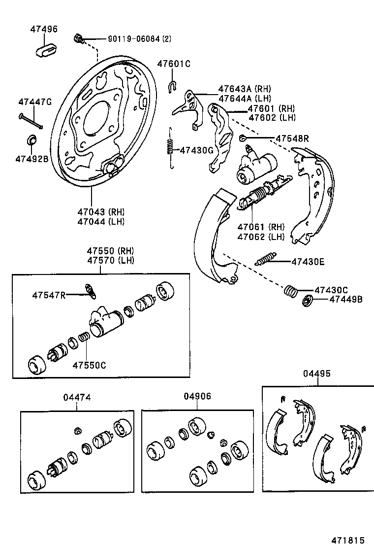 04906-10021 CUP KIT, REAR WHEEL CYLINDER product image