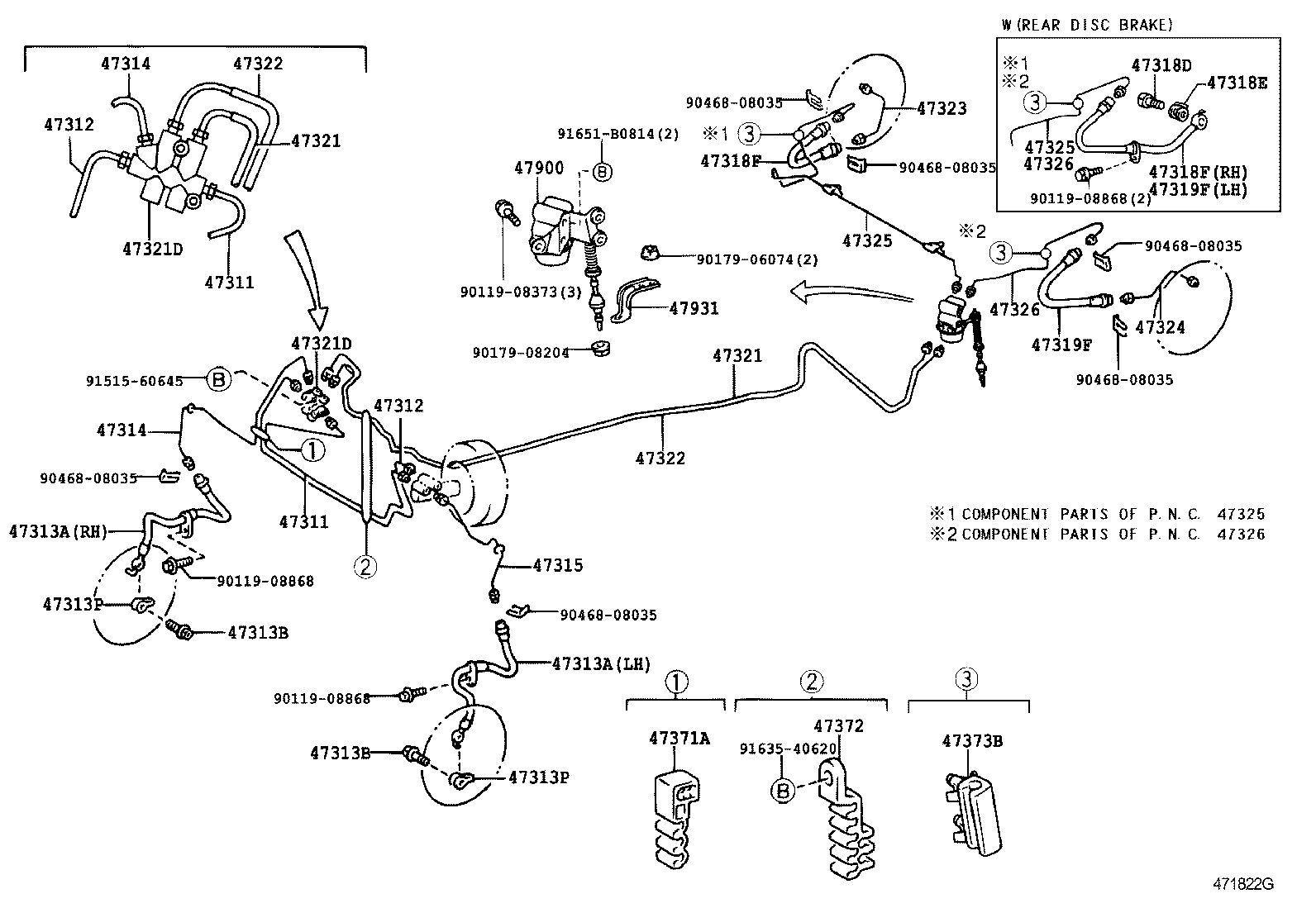 47311-52051 TUBE, FRONT BRAKE, NO.1 product image