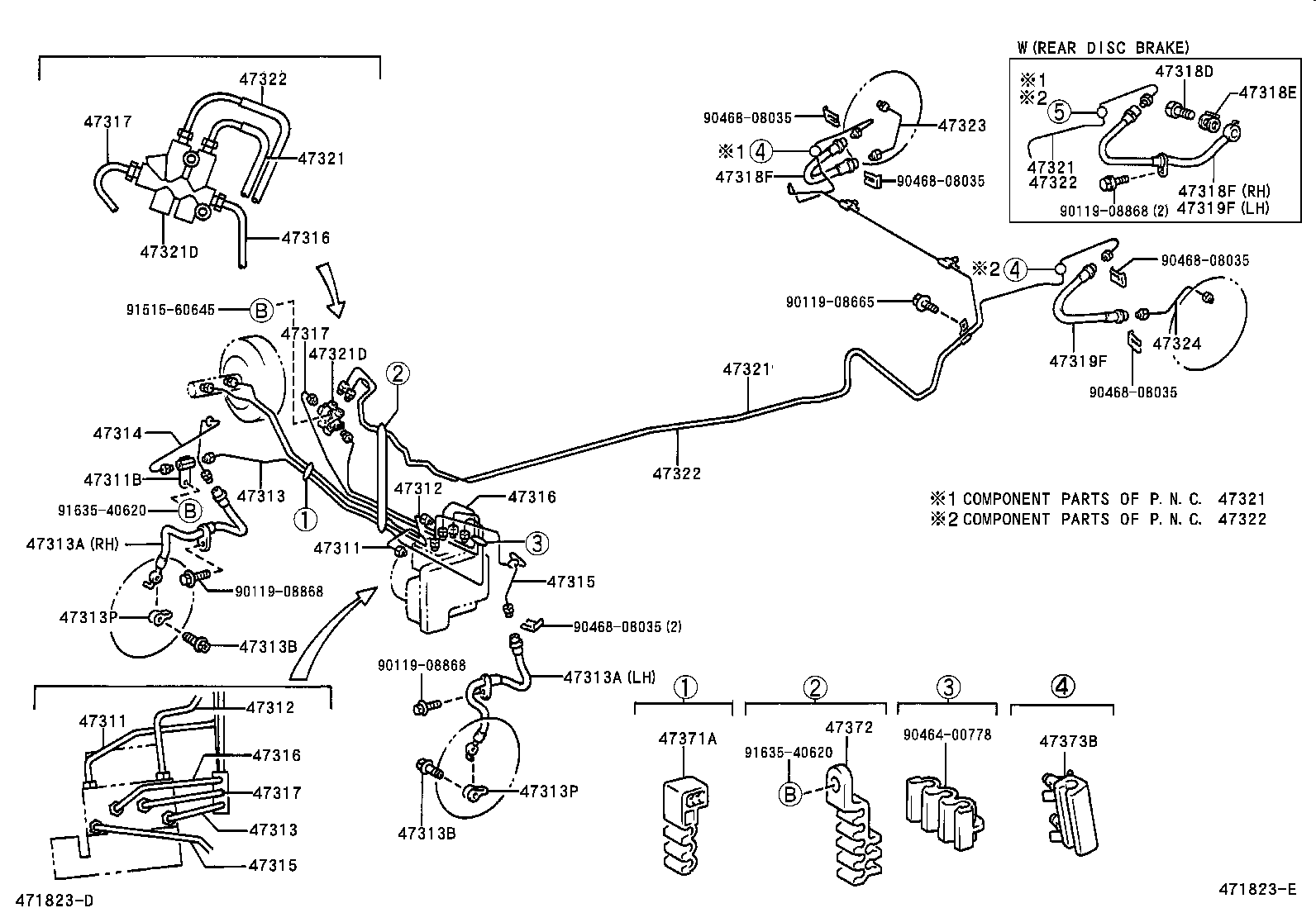 47311-52051 TUBE, FRONT BRAKE, NO.1 product image