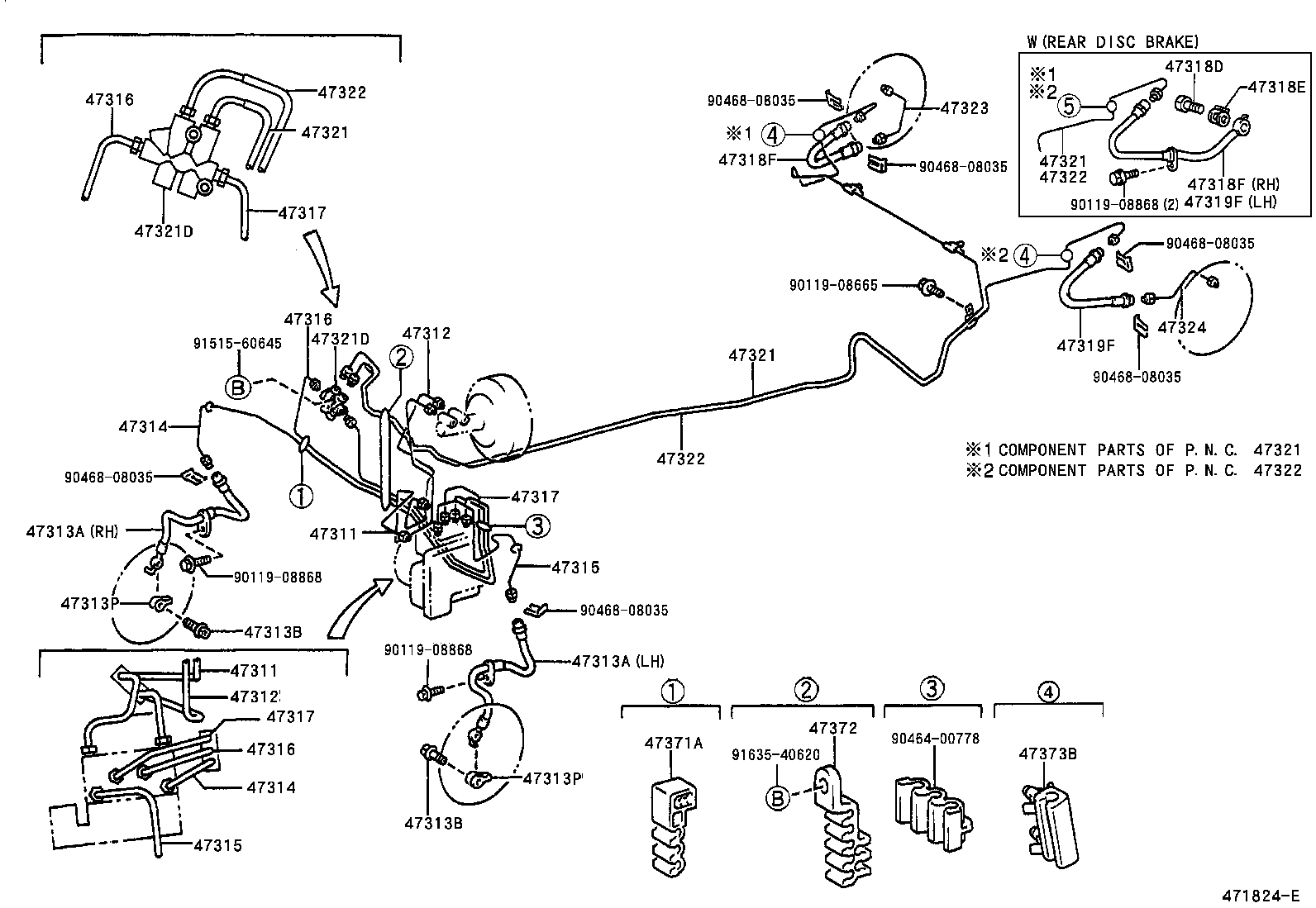 47311-52051 TUBE, FRONT BRAKE, NO.1 product image