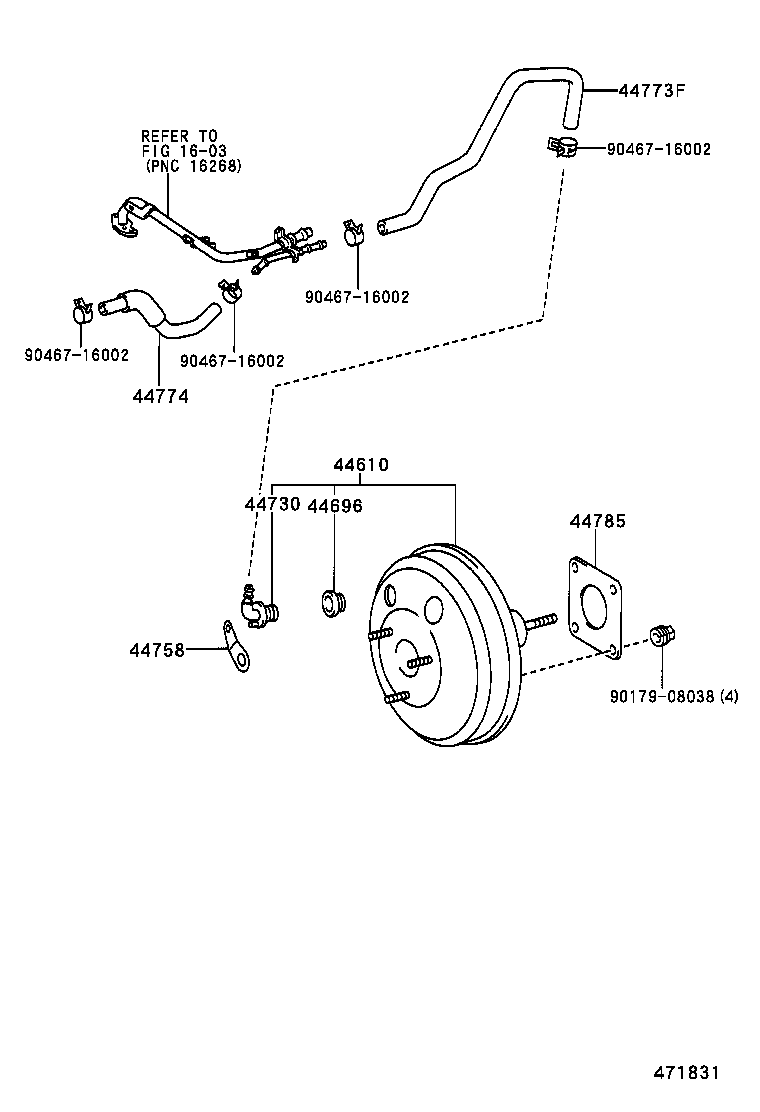 44610-02050 BOOSTER ASSY, BRAKE product image