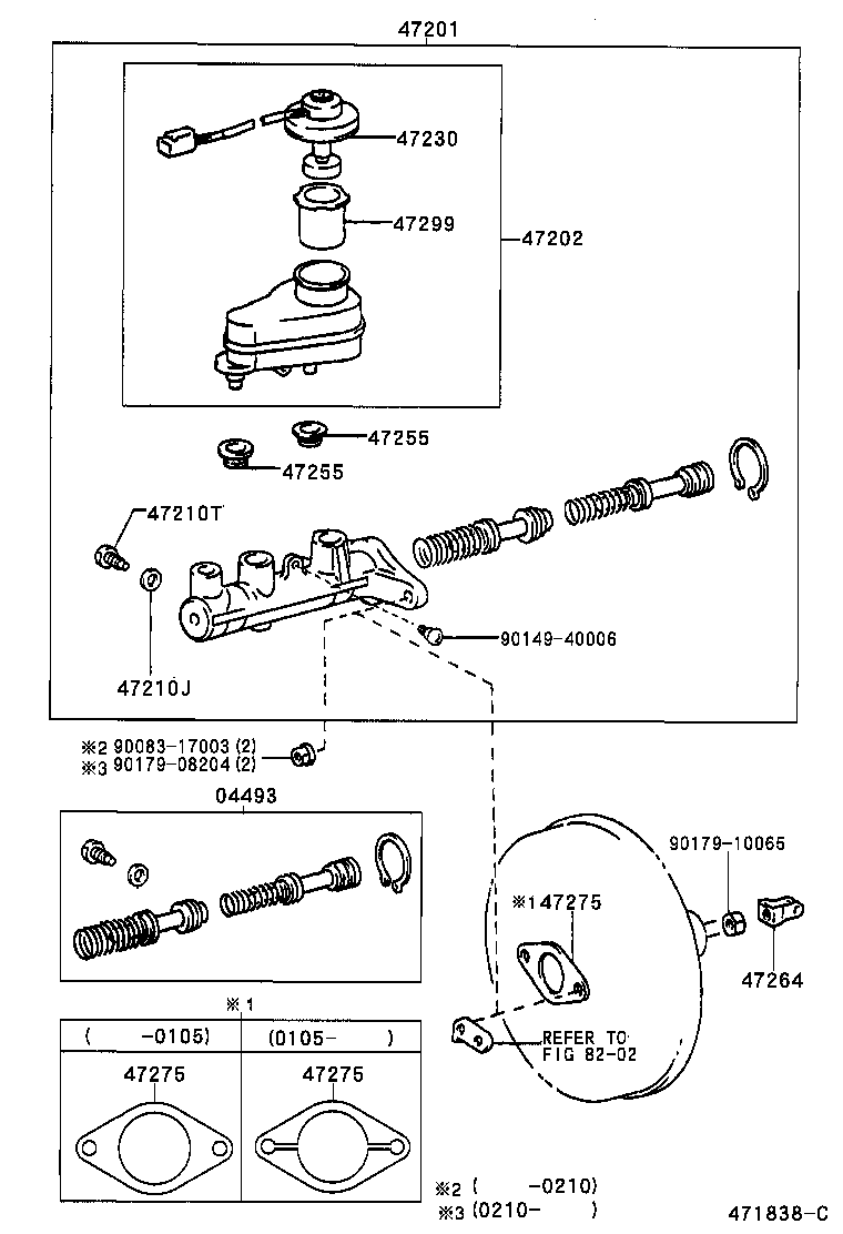 47201-0B032 CYLINDER SUB-ASSY, BRAKE MASTER product image