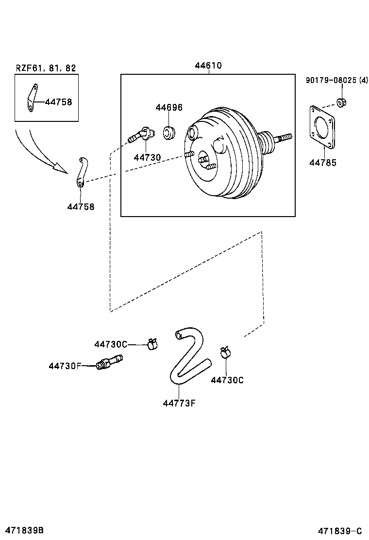 44610-38150 BOOSTER ASSY, BRAKE product image