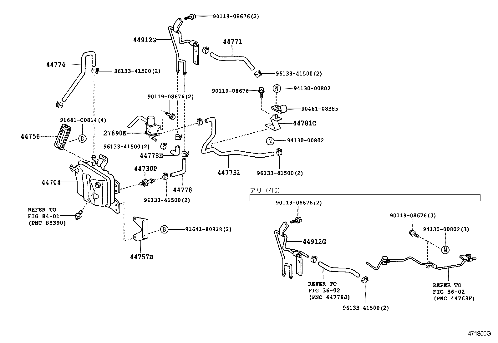 44762-37060 TUBE, TUBE CONNECTOR TO TUBE CONNECTOR product image