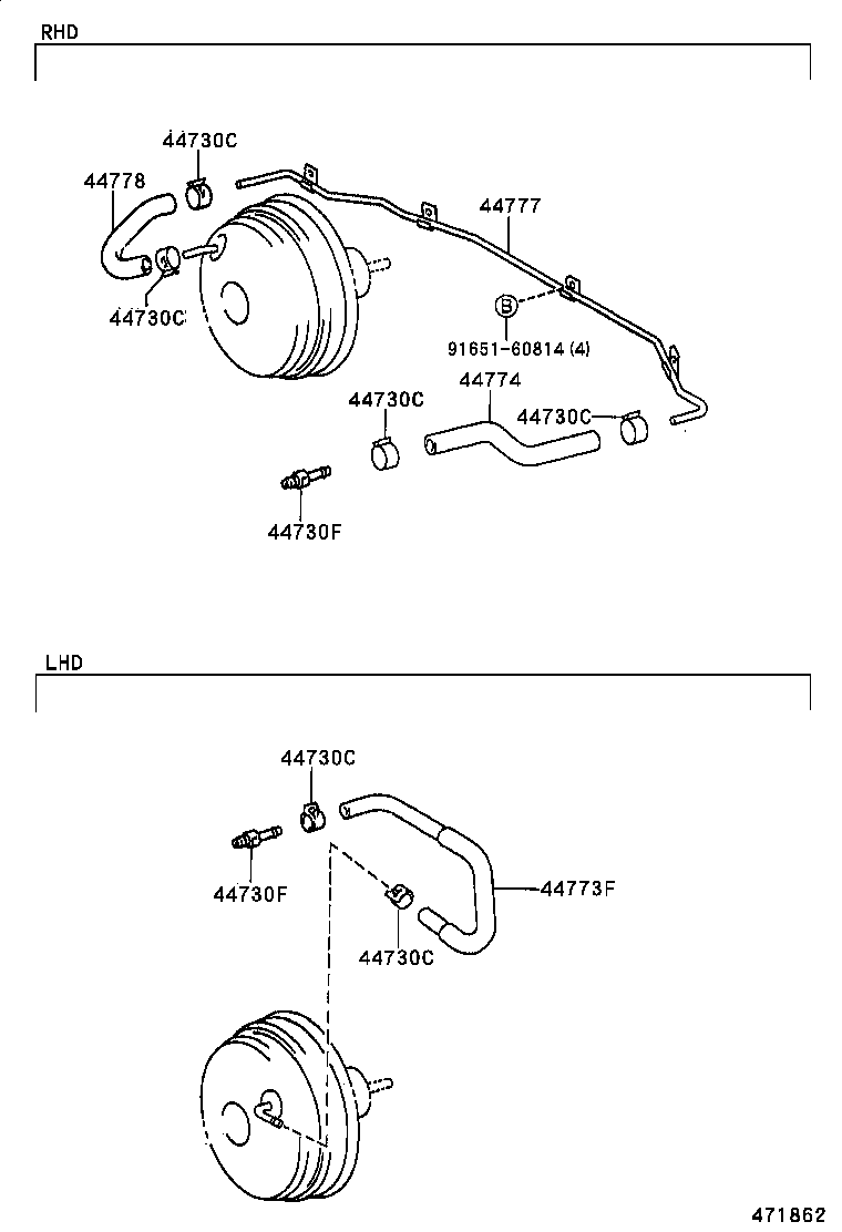 44610-60760 BOOSTER ASSY, BRAKE product image