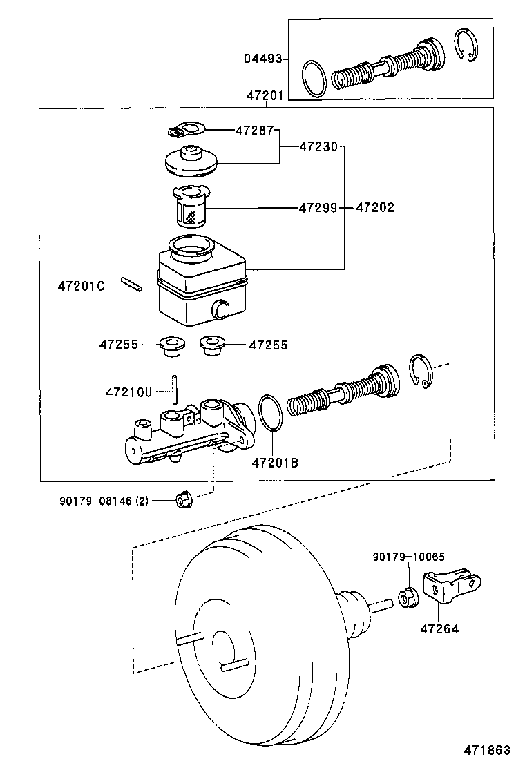 47230-02030 CAP ASSY, BRAKE MASTER CYLINDER RESERVOIR FILLER product image