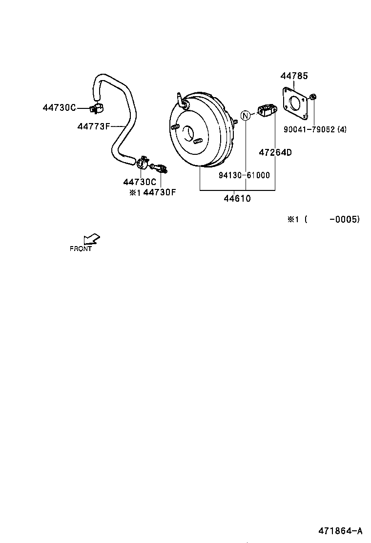 44678-87201 UNION, VACUUM HOSE(FOR MANIFOLD SIDE) product image