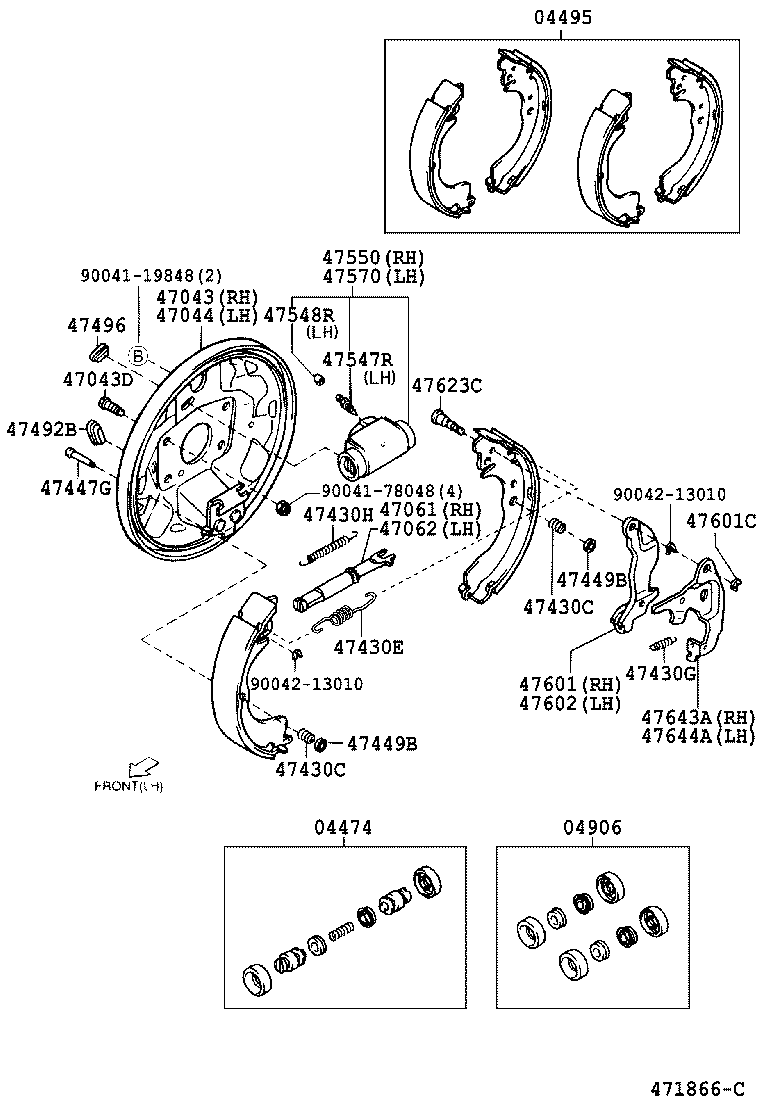 04495-87402 SHOE KIT, REAR BRAKE product image