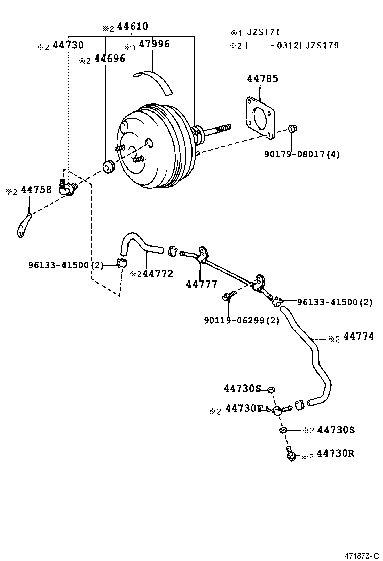44774-30130 HOSE, UNION TO CONNECTOR TUBE product image