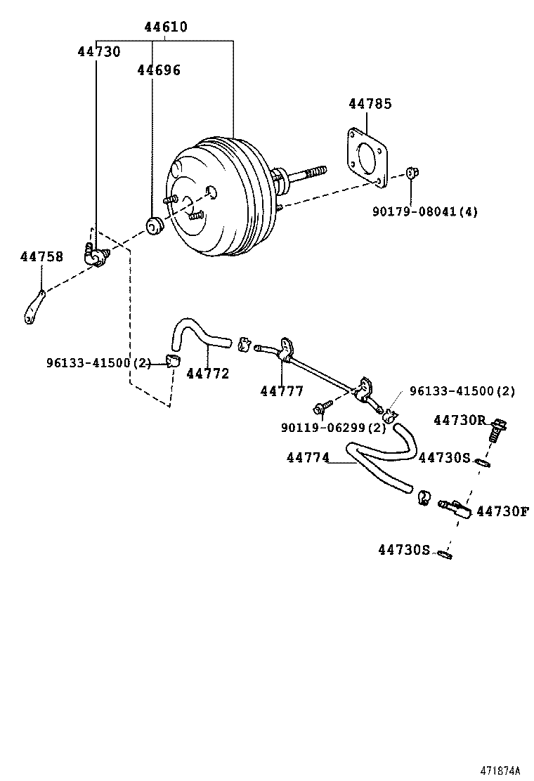 44772-30200 HOSE, CHECK VALVE TO CONNECTOR TUBE product image