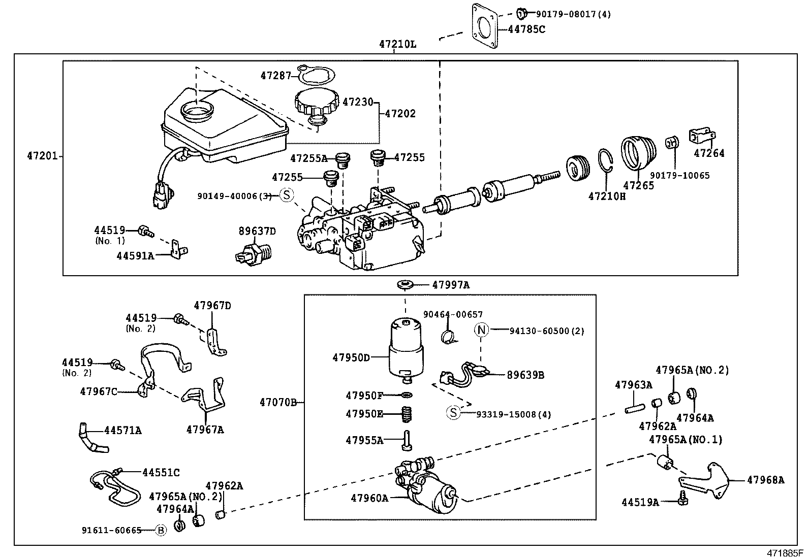 04493-30310 CYLINDER KIT, BRAKE MASTER product image