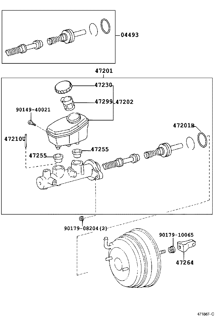 47220-22100 RESERVOIR SUB-ASSY, BRAKE MASTER CYLINDER product image