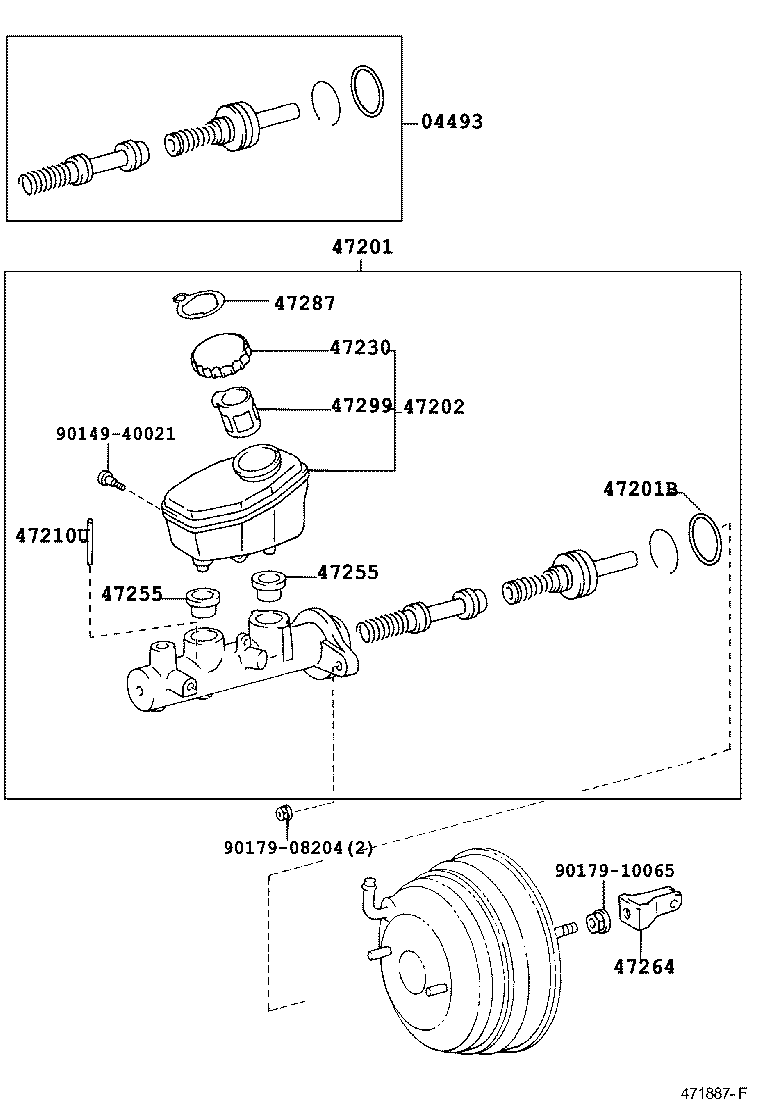 04493-30310 CYLINDER KIT, BRAKE MASTER product image