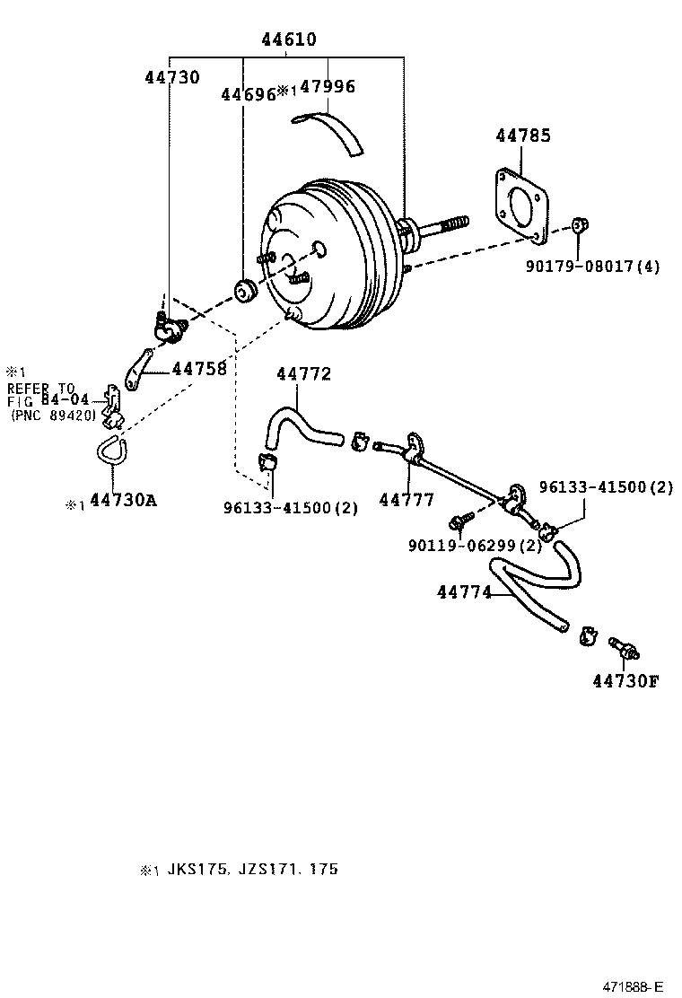 44774-30130 HOSE, UNION TO CONNECTOR TUBE product image