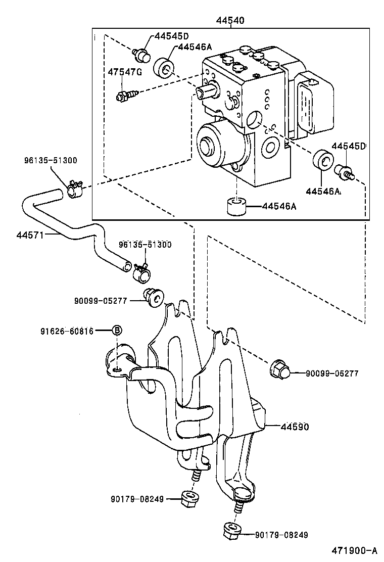 47311-30670 TUBE, FRONT BRAKE, NO.1 product image