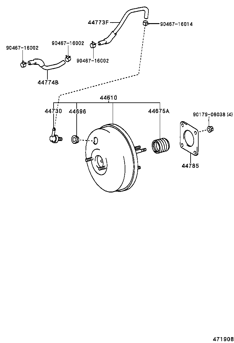 44610-02050 BOOSTER ASSY, BRAKE product image
