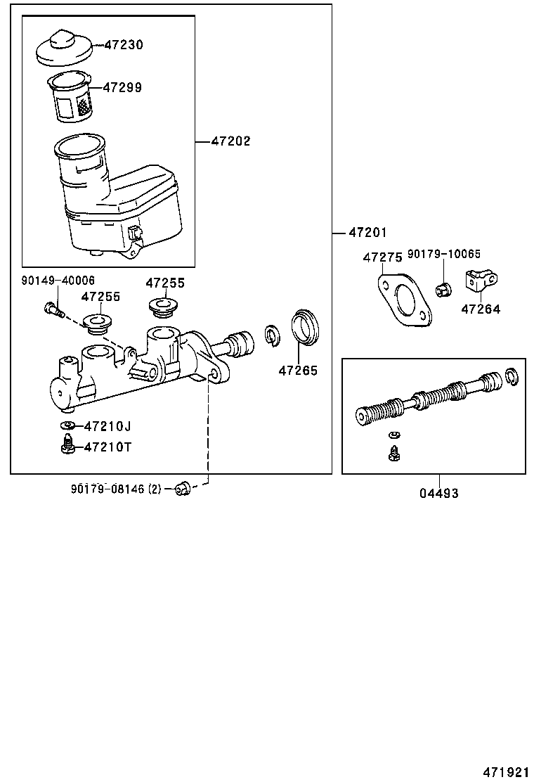 47220-21010 RESERVOIR SUB-ASSY, BRAKE MASTER CYLINDER product image