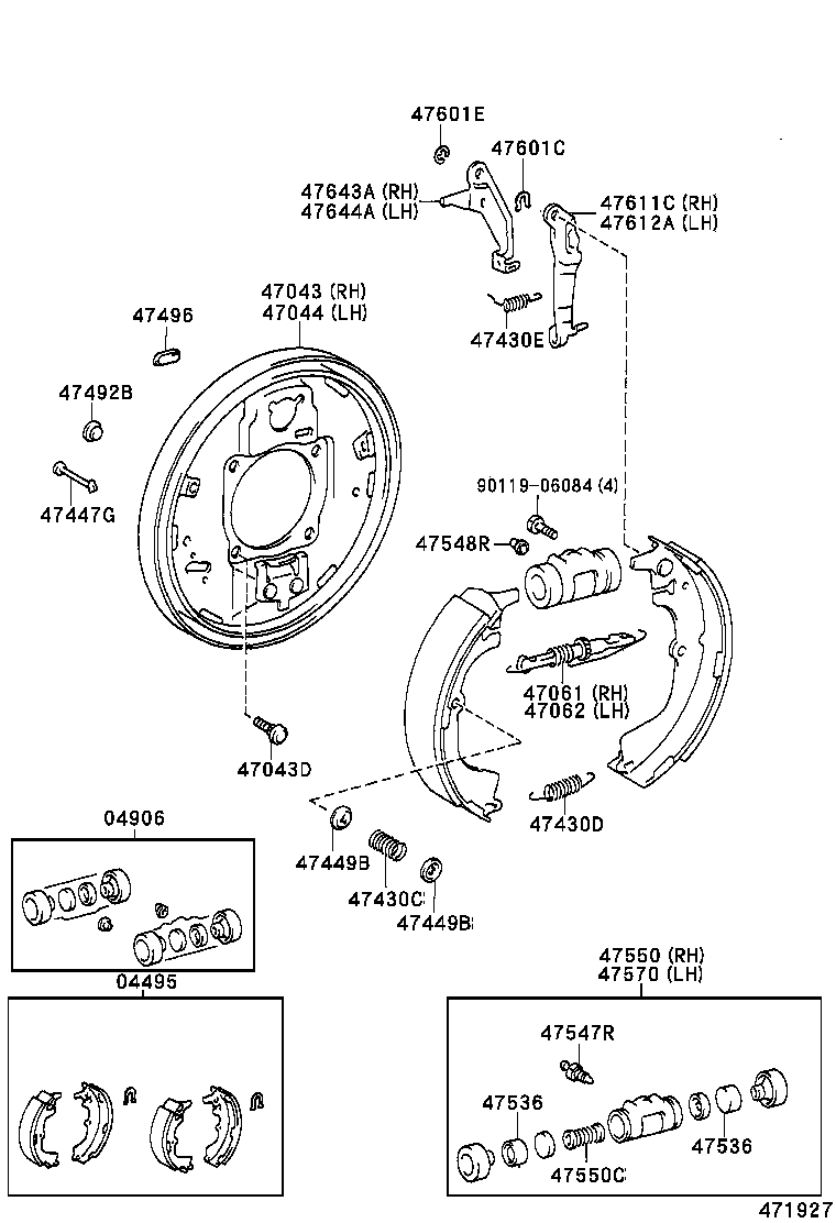 04495-26230 SHOE KIT, REAR BRAKE product image