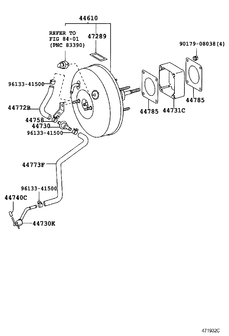 44731-38020 BRACKET, BRAKE BOOSTER product image