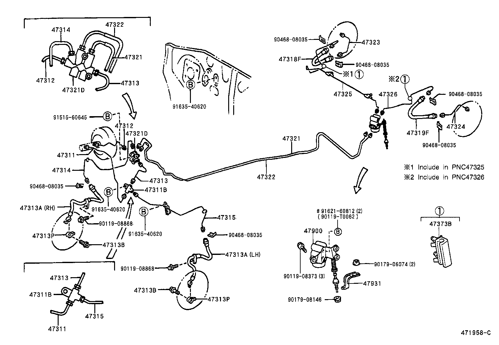 44545-42090 HOLDER, BRAKE ACTUATOR BOLT product image