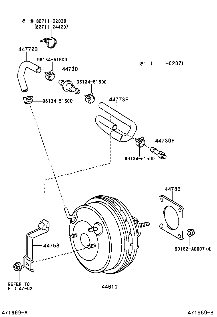 44758-07010 BRACKET, VACUUM CHECK VALVE product image