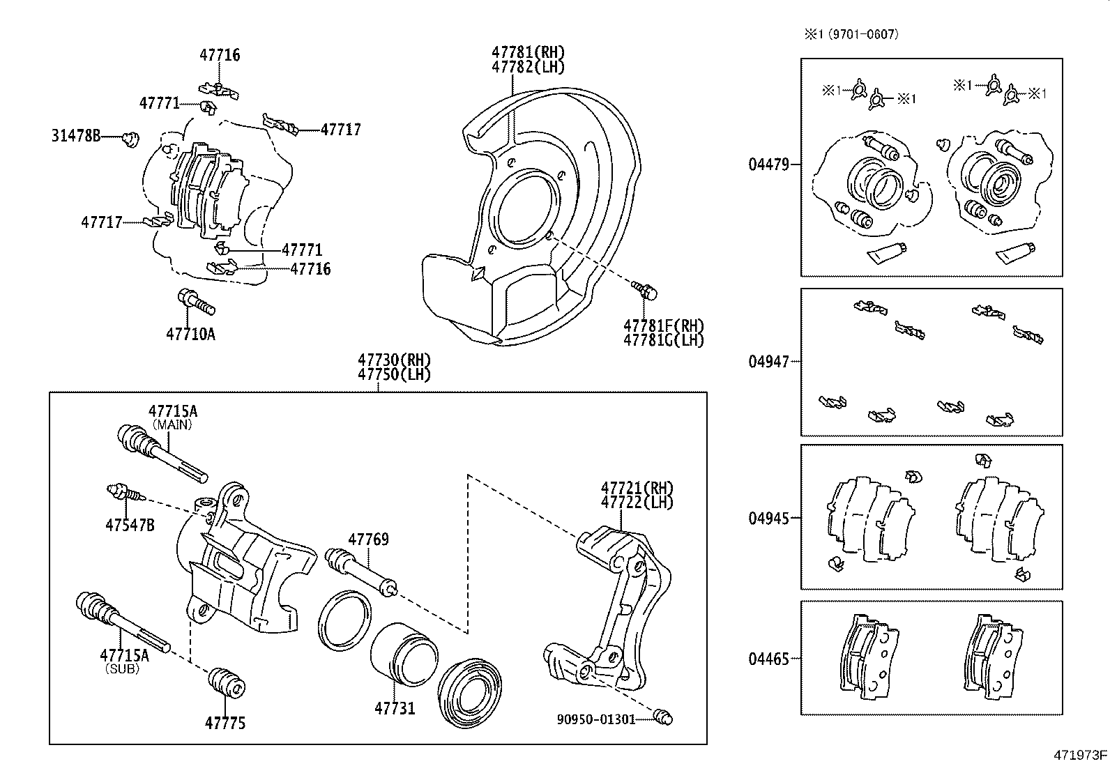 47716-43010 PLATE, PAD SUPPORT, NO.1(FOR FRONT DISC BRAKE) product image