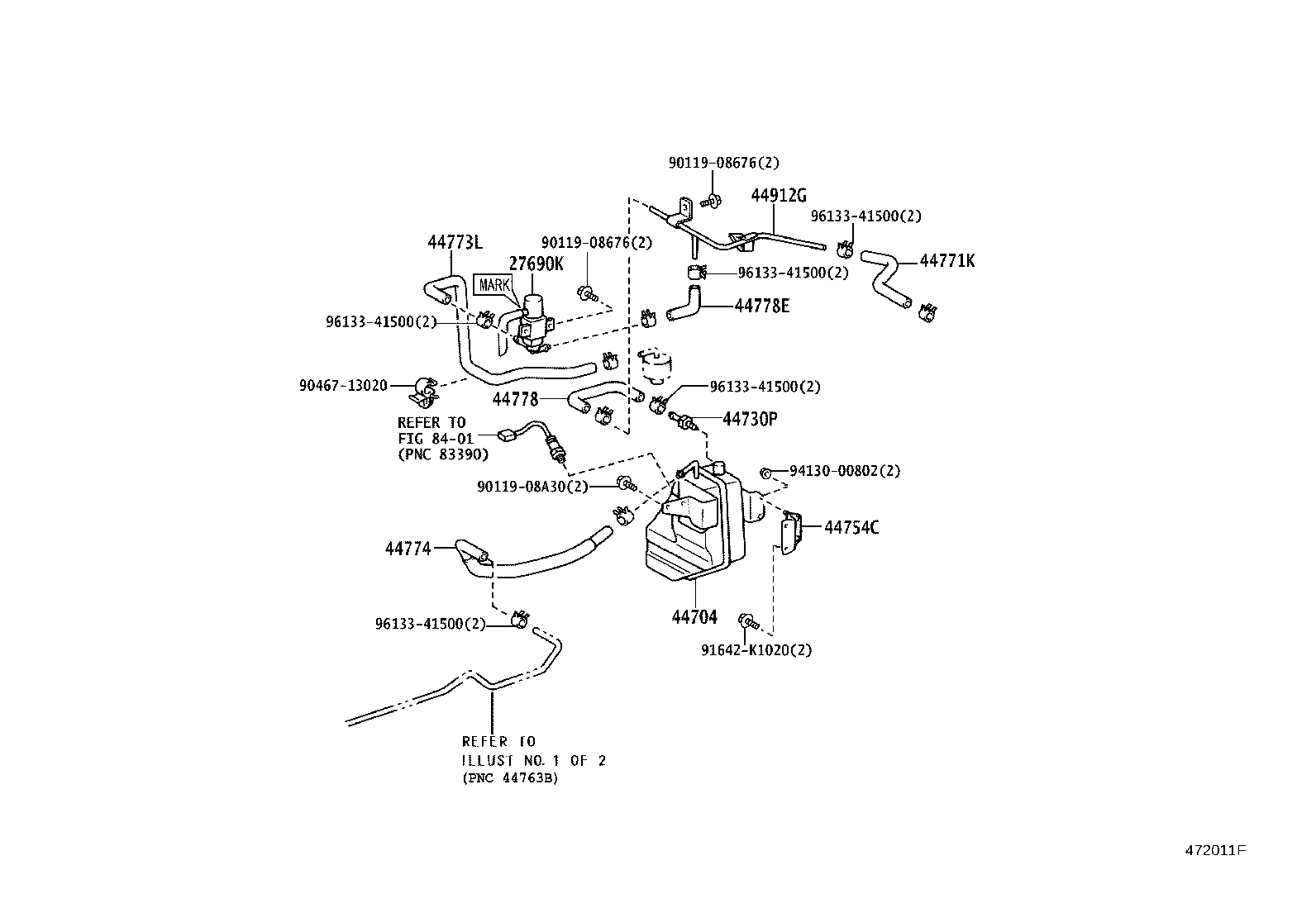 44771-37350 HOSE, UNION TO CONNECTOR TUBE product image