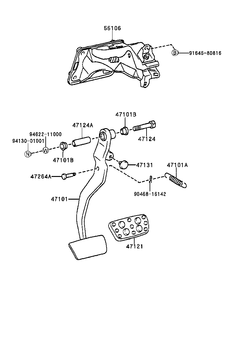 84341-53010 SWITCH, BRAKE PEDAL ROAD SENSING product image