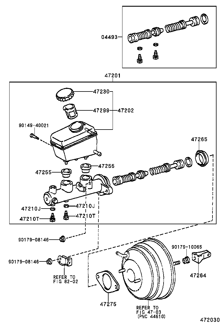 47201-53130 CYLINDER SUB-ASSY, BRAKE MASTER product image
